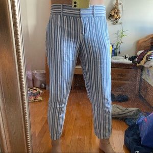 STRIPPED LOFT STRAIGHT CUT PANTS